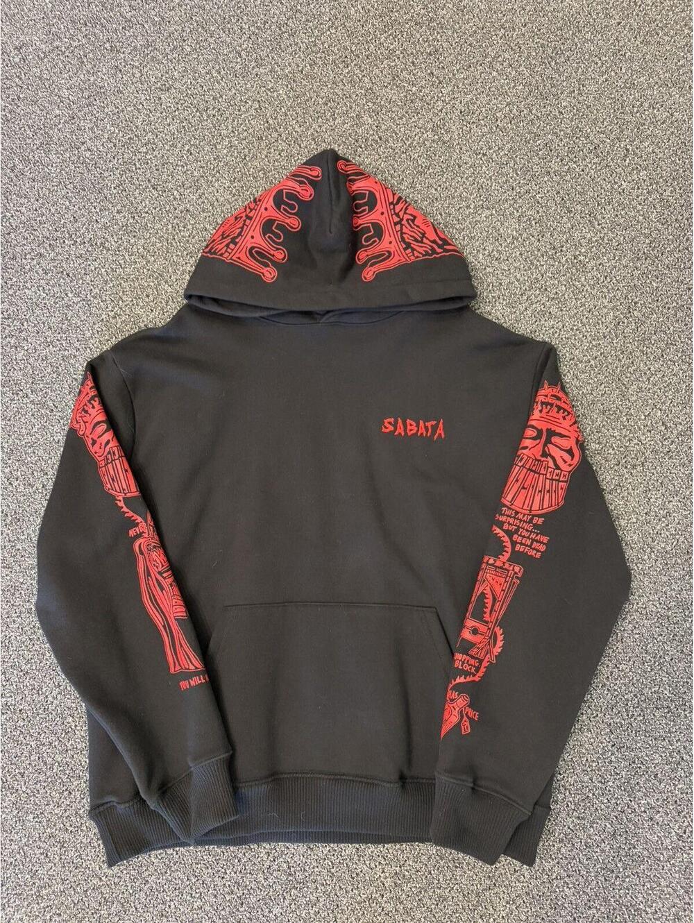 Warren Lotas Sabata Hoodie Black/Red